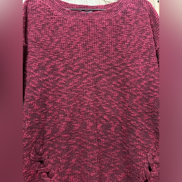 Express Tunic Sweater in Wine Burgundy Size Mediumum - Picture 6 of 14